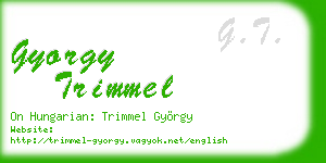 gyorgy trimmel business card