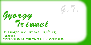 gyorgy trimmel business card